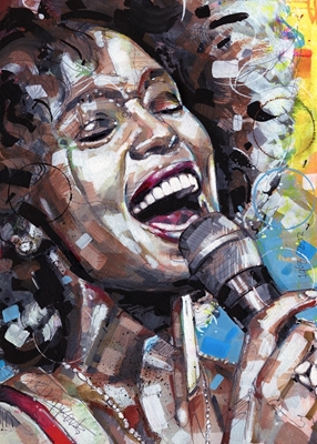 Whitney Houston painting.