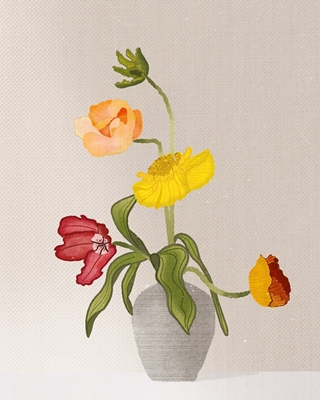 Withered Flowers In A Vase