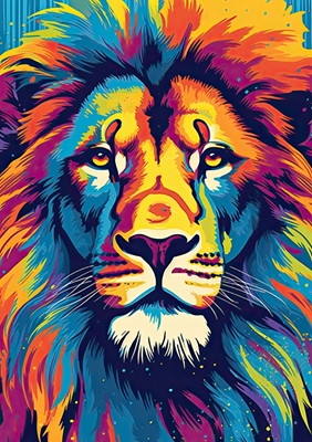 Pop Art Lion Poster