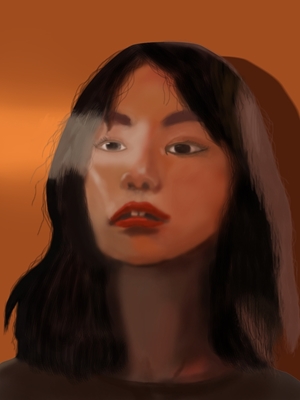 Asian Girl Digital Painting