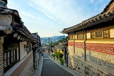 Soluppgången i Seoul