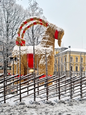 Den berömda julbocken i Gävle