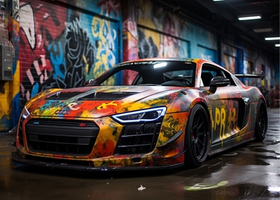 Audi r8 graffiti style 