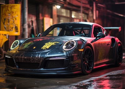 Porsche 911 gt3 graffiti style