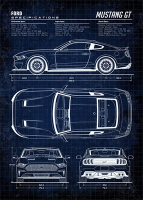 Ford Mustang blueprints