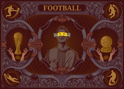 de Jong Cartoon Football 