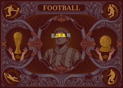 Maradona Cartoon Football 