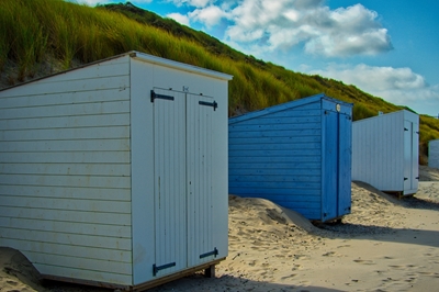 Plážové domy v Holandsku