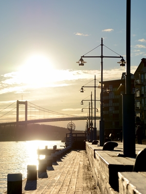 Baggrundsbelysning på Eriksbergskajen