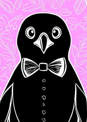 Penguin with a bow tie