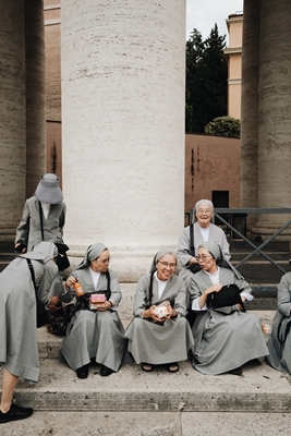 Nuns eating McDonalds