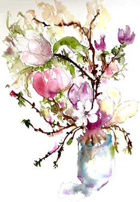Magnolias in a vase
