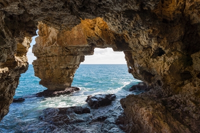 Cave and the Mediterranean Sea