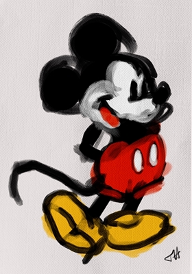 Rough drawing mickey