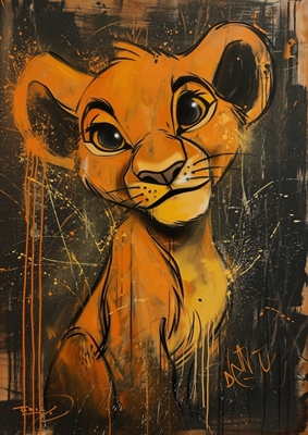 Baby lion x grafitti
