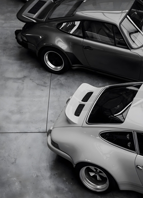 Vintage svart Porsche