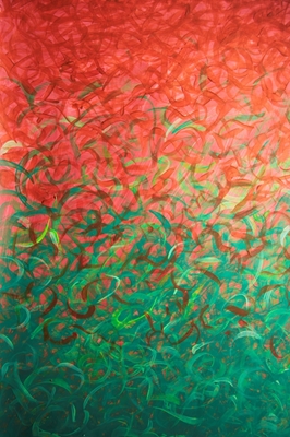  Grün-Rot - Abstrakte Malerei