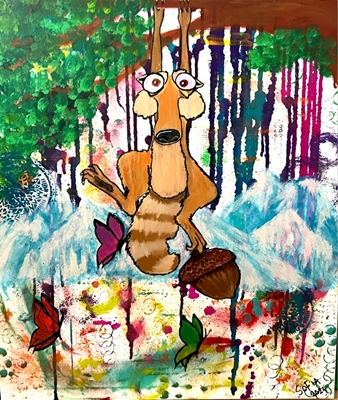 Comical Abstract Squirrel