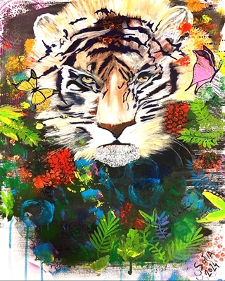 Abstract tiger