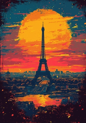 Paris Eiffel Tower Pop Art 