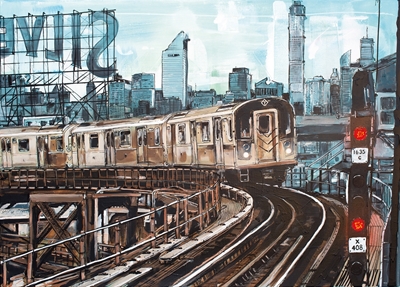 Subway NY painting