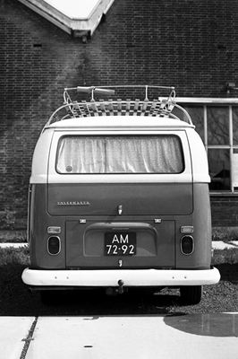 VW Van Black and White