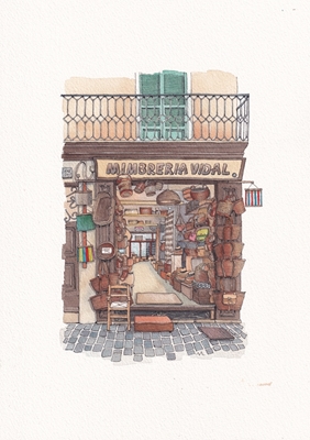 Wickerwork shop on Mallorca