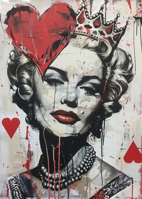 Abstract Queen of Hearts