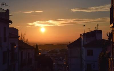 Solnedgang i Granada