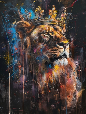 Royal Splash: Leeuw met kroon