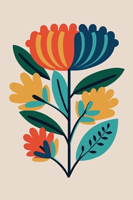 Blommor Popkonst Illustration