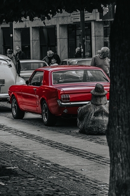 The red Mustang