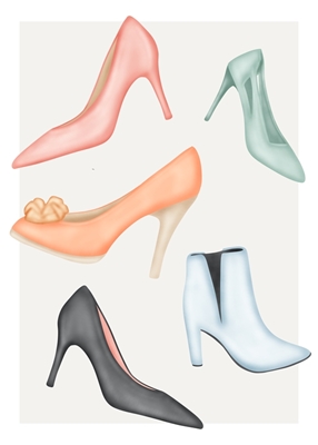 Spring Illustrated High heels