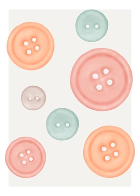 Spring Pastel Buttons