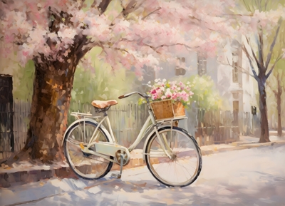 Bicicleta de primavera Ciudad de la ciudad