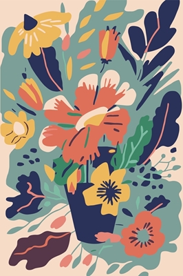 Bunte Blumen Illustration