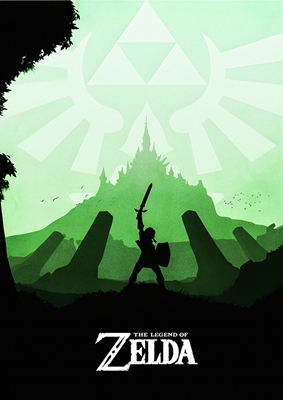 Link Zelda Minimalistisches Poster