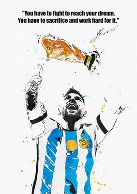Messi WK 2022 Schilderij