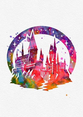 Hogwarts School Watercolor