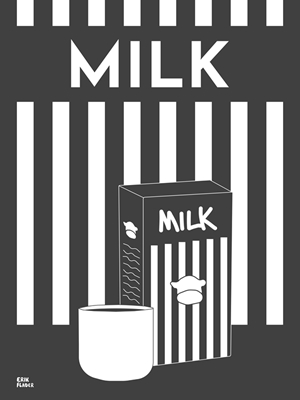 Melk - Svart / Hvit