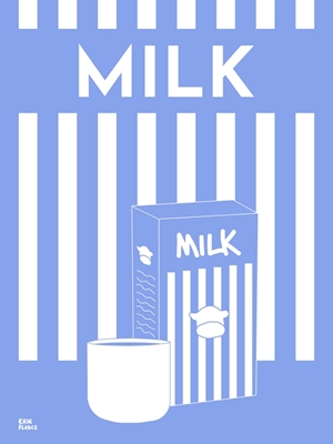 Mleko - Niebieski/Biały