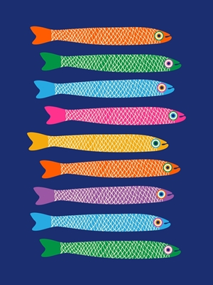 ANSJOS Rainbow Fish Blue