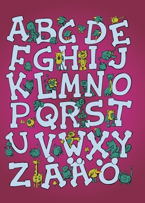 Alfabet Gröna kor & Purpur