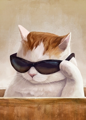 Katze mit Brille - Meme