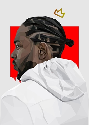 Kendrick Lamar in Lowpoly Kunst