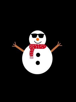 Cool winter snowman