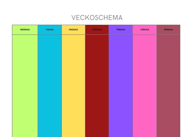 Veckoschema för bildstöd 