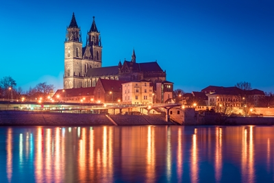 Hora azul en Magdeburgo