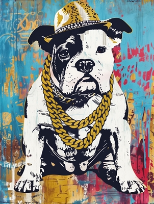 Gangster Rapper Bulldogge Kunst
