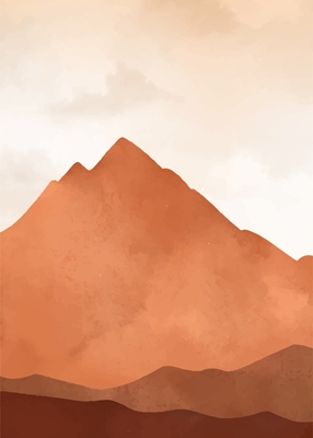 Montaña marrón minimalista